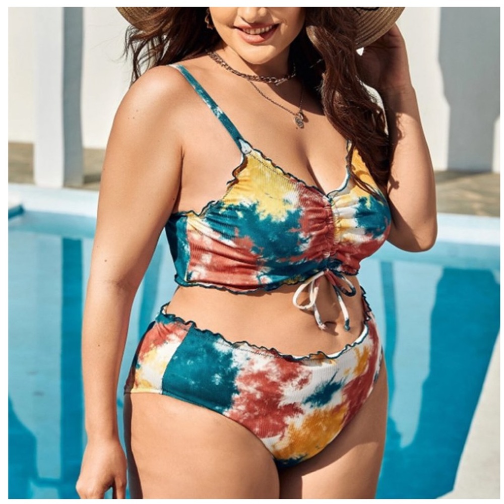 SHEIN Tie Dye Bikini Swimsuit Size 4XL